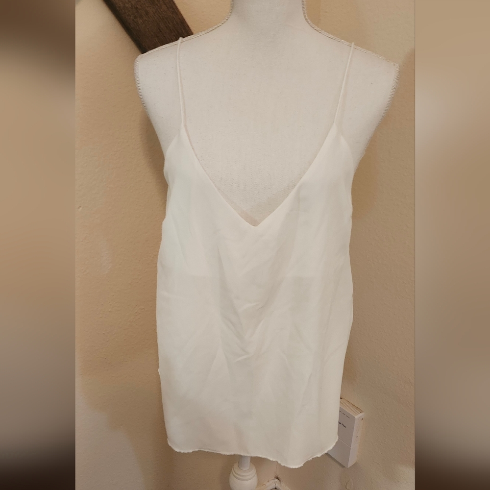 Forever 21 Elegant White Camisole Top Size Medium